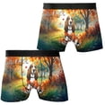 thumbnail image 3 of Hello Fall Basset Hound Football Welcome Autumn with Leaves Pumpkins All Over Print Boxer Briefs Underwear for Men Dad Bassets Dog Breed Lovers Gifts Idea - 00012, 3 of 6