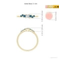 thumbnail image 6 of ANGARA Natural White & Blue Diamond Half Eternity Ring in 14K Yellow Gold for Women (Size-3.1mm| Color-H| Clarity-SI2) | April Birthstone, Anniversary, Jewelry Gift for Women | Natural Diamond Ring, 6 of 11