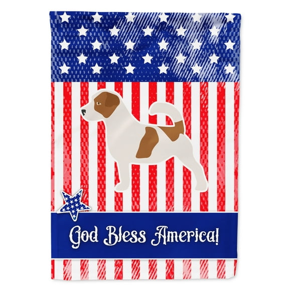 Carolines Treasures BB3307GF USA Patriotic Jack Russell Terrier Flag Garden Size  Small multicolor