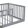 thumbnail image 6 of Miniyam Twin Size Floor Bed with High Safety Fence for Kids, Gray, 6 of 7