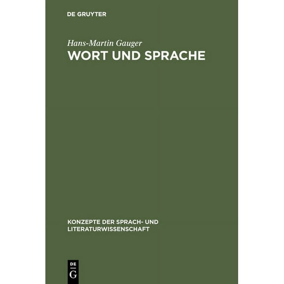Konzepte Der Sprach- Und Literaturwissen Wort und Sprache, Book 3, (Hardcover)