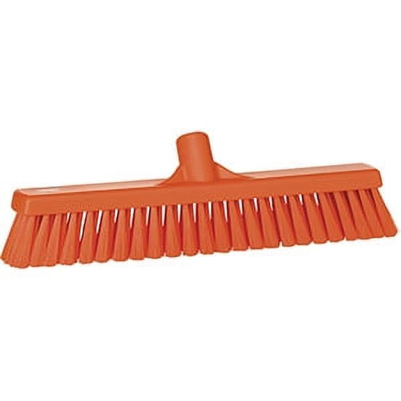 Vikan 16" Small Particle Push Broom- Soft - Orange (3 Units)