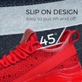 thumbnail image 5 of LUCKY STEP Fashion Rhinestone Mesh Sneaker Breathable Glitter Walking Shoes,Red,Womens, 5 of 12