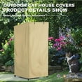 thumbnail image 2 of Outdoor Cat House Cover, Extremely Waterproof Feral Cattery Cat Cover, Cat Enclosure Cover, Large Cat Cage Condo/Cat House Cover - 32" L x 32" W x 71" H，Khaki (Cover only), 2 of 6