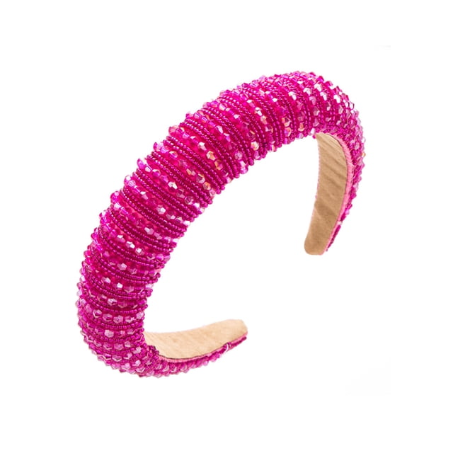 Diadema con cuentas tejidas a mano para el cabello Homing Hair Hoop, estilo barroco, esponja, accesorios simples para el cabello facial para mujer