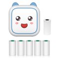 thumbnail image 1 of Riwcyla Thermal Printer Multifunction Portable Sticker Maker Instant Photo Inkless Printing Support BT Connection for Smartphone with 1 Paper Roll 57mm + 5 Self,Adhesive Paper Rolls Compatible with, 1 of 6