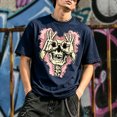 thumbnail image 2 of CONZONE Mens Halloween T-Shirts Skeleton Graphic Tees for Men Short Sleeve Crew Neck Casual Tops, 2 of 5