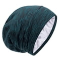 thumbnail image 1 of Gorro de dormir GB Selected con forro de satén de seda, color azul jaspeado, 1 of 6