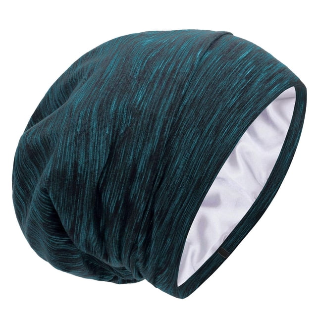 Gorro de dormir GB Selected con forro de satén de seda, color azul jaspeado