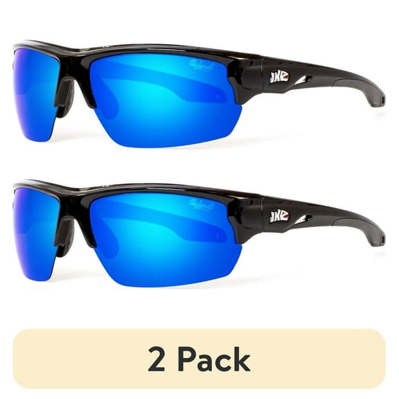 (2 pack) Renegade IKE Fin Adult Polarized Sport Fishing Sunglasses