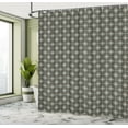 thumbnail image 4 of Ambesonne Damask Shower Curtain, Symmetrical Victorian Rococo, 69"Wx84"L, Army Green and White, 4 of 4