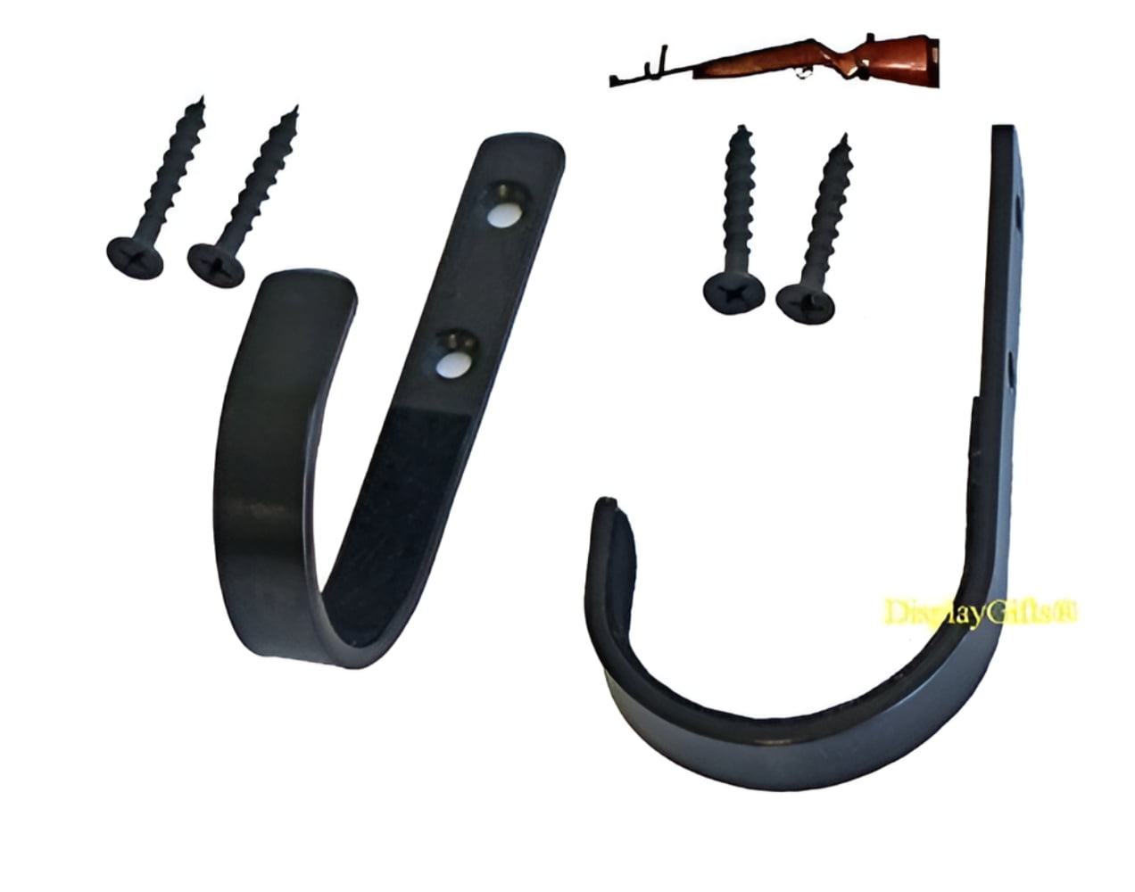 Cocobaby Gun Hanger Rack Shotgun Rifle Archery Bow Wall Mount Storage Hooks,  (4-PAIR)