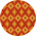 thumbnail image 1 of Ahgly Tapis Rond Lavable en Machine Intérieur Transitionnel Orange Néon, 6 Pieds Rond, 1 of 7