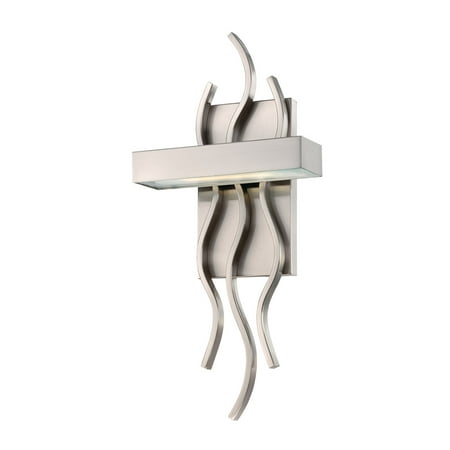 

Wall Sconces 1 Light With Brushed Nickel Finish Metal KolourOne 8 inch 4.8 Watts