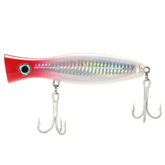 12cm 45g ABS Hard Popper Lure with 3D Eyes - Lifelike Fishing Bait for GT, Trevally, Marlin, Yellowfin Tuna & Amberjack - Available in Red, Black, Pink, Blue, Black Blue