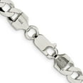 thumbnail image 5 of Auriga Fine Jewelry 925 Sterling Silver 6.8mm Flat Curb Chain Bracelet 7inch for Women, 5 of 6