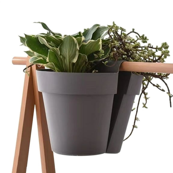 SHZONS Over The Railing Planter Boxes Drainage Rail Planter Multifunctional Garden Accessory For Succulent Flowers Strawberry Urban House Balcony Patio Porch Deck improved