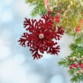 thumbnail image 6 of TOPRenddon Christmas Decoration, TOPRenddon Burgundy Bow Christmas Decoration Flocking Hanging Christmas Tree Decoration Hanging Decoration, 6 of 6
