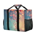 thumbnail image 2 of Valentine's Day Flying Hearts Reusable Grocery Bags with Handle Side Pocket Waterproof Shopping Portable Tote, 2 of 8