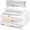 White, variant on Viviland Queen Size Sheets Set - 4 Piece Soft Breathable Microfiber Bed Sheet Set - Blue & White Flower Pattern Sheet Set Queen - Deep Pocket Non-Slip Floral Fitted Sheet Included for All Season