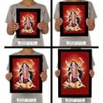 thumbnail image 7 of IBA Indianbeautifulart Maa Kaali Standing On Lord Shiva Poster With Frame Wall God Photo Frame Holy Hindu Religious Poster Home Decor Ready To Hang Wooden Frame, 7 of 7