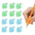 thumbnail image 1 of Unique Bargains 12 Pcs Pinces à Crayons 2 Doigts, Bleu Clair, Vert, 1 of 6