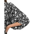 thumbnail image 5 of DARING DIVA Floral Summer 3/4 Sleeve Flare Mini Dress S Black, 5 of 6
