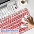 thumbnail image 4 of Long Mouse Pads for Desk,Red and White Christmas Pattern Desk Mats on Top Of Desks, Desk Mouse Pad Extra Large with 3mm Non-Slip Base and Stitched Edge for Gaming,Office,Work,Home 31.5x11.8in, 4 of 5