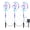 Crescent Moon and Star, variant on Homellea 3 Pack Solar Christmas Crescent Moon and Star Stake Lights, 21.77 Inch Multicolor LED Rope Decorations with Solar Panel for Yard, Lawn, Pathway, Garden and Holiday Display