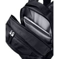 thumbnail image 2 of Under Armour Hustle Backpack, Black (001)/Silver, One Size Fits All, 2 of 5