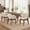 Beige, variant on Vknow Wooden Dining Chairs, Linen Upholstered Dining Room Chairs with Solid Rubberwood Legs, Set of 2, Beige