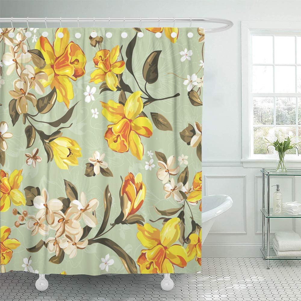 PKNMT Yellow Flower Stylish Beautiful Bright Floral Abstract Elegance