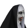 thumbnail image 4 of Disfraz de monja terrorífica Valak, traje de máscara con cara de fantasma, casco de látex, bata, Disfraces de Halloween, accesorios de fiesta de carnaval, 2023, 4 of 4
