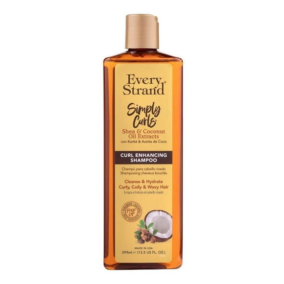 Shampoo Every Strand Simply Curls para Cabello rizado karité y aceite de coco 399 ml