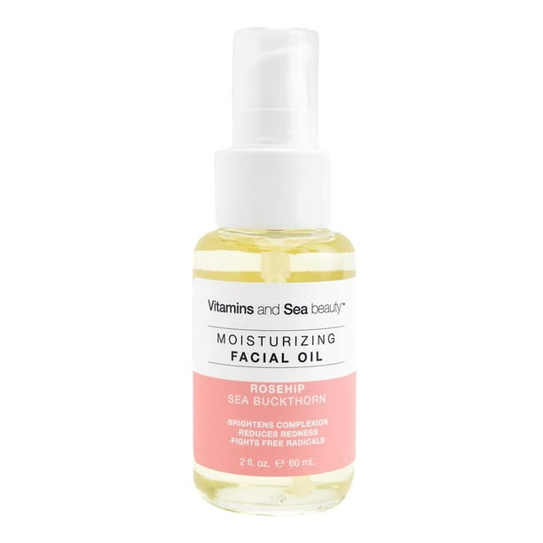 Aceite facial hidratante, vitaminas y belleza marina, rosa mosqueta y espino amarillo, 60 ml