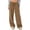 02# Khaki, variant on Women Fleece Lined Wide Leg Sweatpants - Drawstring Elastic Waisted Barrel Pants Loose Casual Lounge Travel Pants,White M