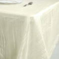 thumbnail image 5 of BalsaCircle 90" x 132" Ivory Accordion Crinkle Taffeta Rectangular Tablecloth Reception, 5 of 8