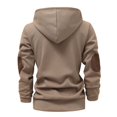thumbnail image 4 of pstuiky Camisas suaves de manga larga para hombre, Blusa informal holgada de color liso con botones y cordón de moda para hombre, de manga larga, con capucha salir tops xxl, 4 of 9