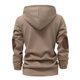 thumbnail image 4 of pstuiky Camisas suaves de manga larga para hombre, Blusa informal holgada de color liso con botones y cordón de moda para hombre, de manga larga, con capucha salir tops xxl, 4 of 9