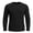 Black, variant on Admvng Mens Tops Solid Long Sleeve Shirts Breathable Casual Everyday Sports Pullover Tops