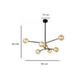 thumbnail image 2 of Candil 6 Bombillas De Cristales Dorado, 2 of 3
