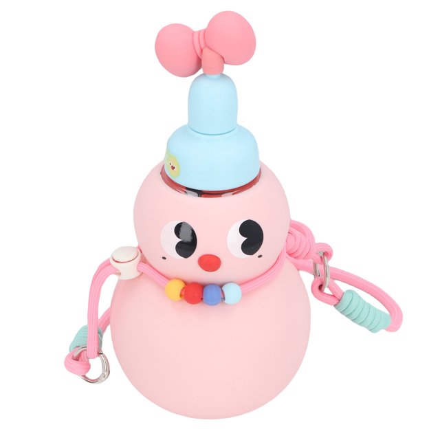 Botella de Agua para la escuela, adorable Botella de Agua de Niños Rosados Con Paja para Niños