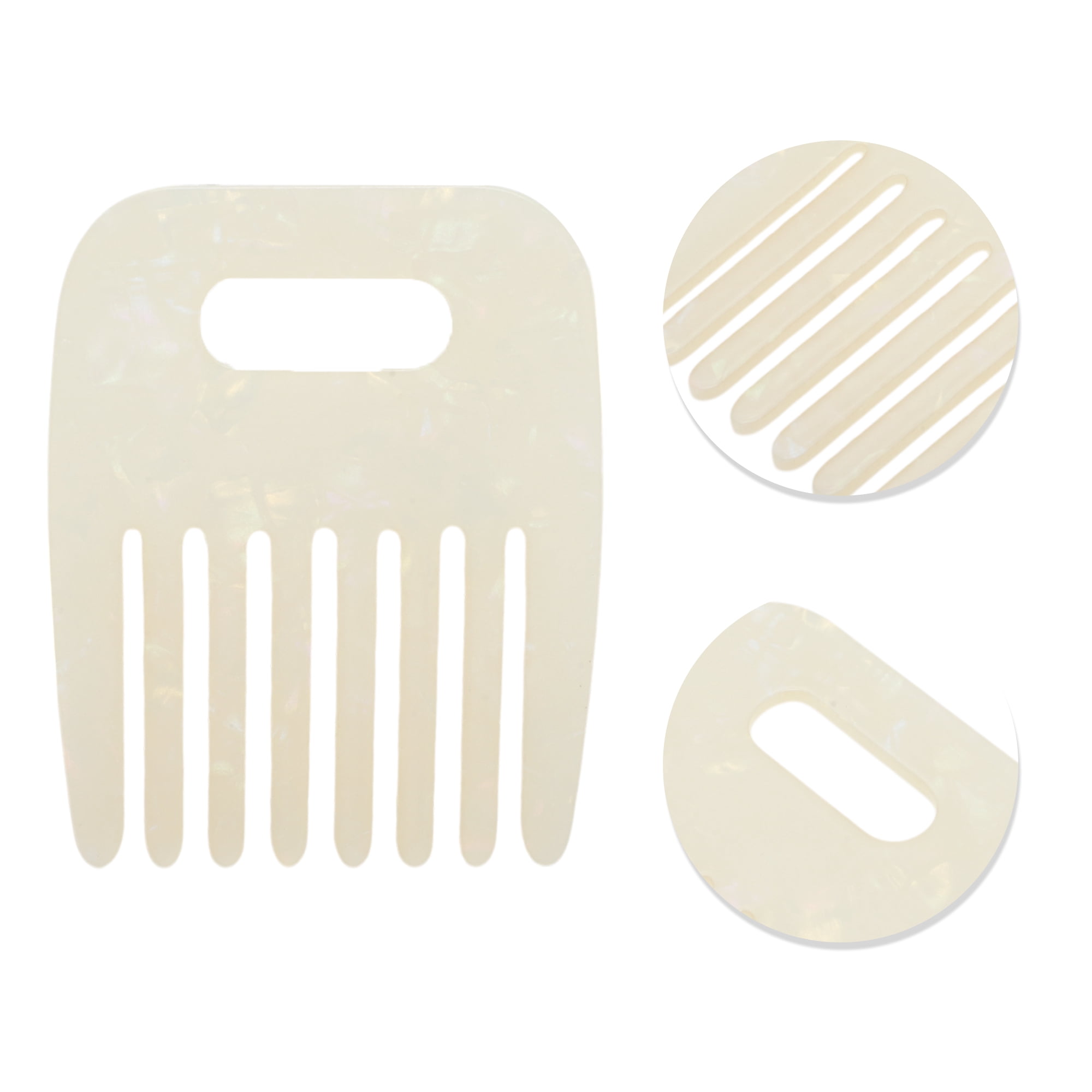 Unique Bargains 1 Pc Durable Vintage Portable Hair Insert Comb Colorful White