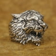 thumbnail image 5 of 925 Sterling Silver Armored Tiger Ring Biker Punk Jewelry TA398 Small Model US Size 7.5, 5 of 16