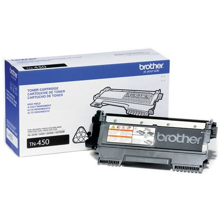 Brother Genuine High Yield Toner Cartridge, TN450, Replacement Black Toner, Page Yield Up To 2,600 (Brother Tn450 Best Price)
