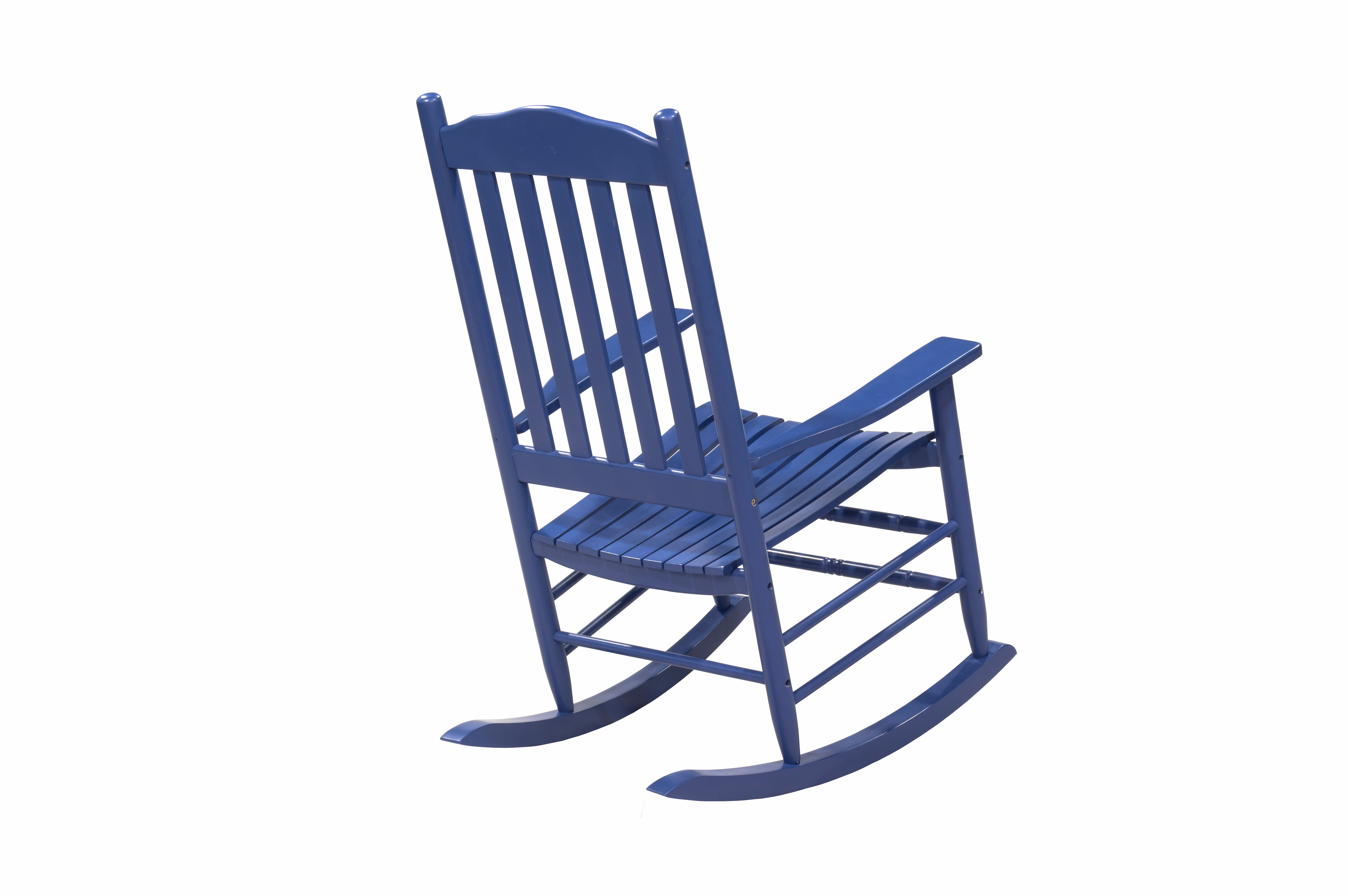 Outdoor Patio Garden Furniture 3-Piece Wood Porch Rocking Chair Set, Weather Resistant Finish,2 Rocking Chairs and 1 Side Table-Blue - image 3 of 11
