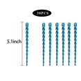 thumbnail image 2 of Comons 30 Piezas De Adornos De Carámbanos Navideños, Tiras De Hielo Roscadas, Colgantes Decorativos Para Árboles De Navidad Para Fiestas De Navidad, Bodas (Azul 5,1 Pulgadas), 2 of 5