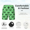 thumbnail image 3 of Fotbe alien cartoons Traje de Baño para Hombre – Shorts de Natación de Secado Rápido con Forro y Bolsillos-Large, 3 of 6