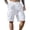 White, variant on JULMCOMO Cargo Shorts for Men Cotton Linen Drawstring Relaxed Fit Casual Outdoor Summer Work Shorts with Multi Pockets White XL