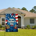 thumbnail image 2 of Amhnf Happy Fathers Day Best Tools Overalls American Flag Garden Flag For Home Outdoor Garden Yard Decor 12x18 inch, 2 of 5